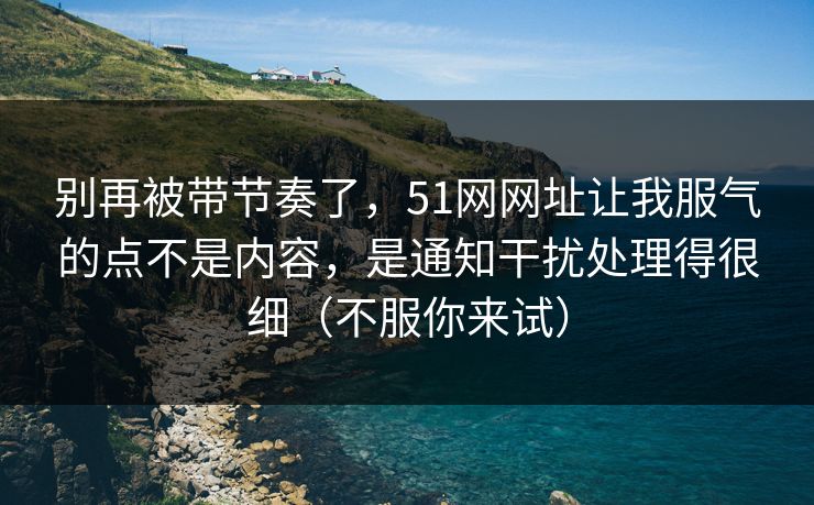 别再被带节奏了，51网网址让我服气的点不是内容，是通知干扰处理得很细（不服你来试）